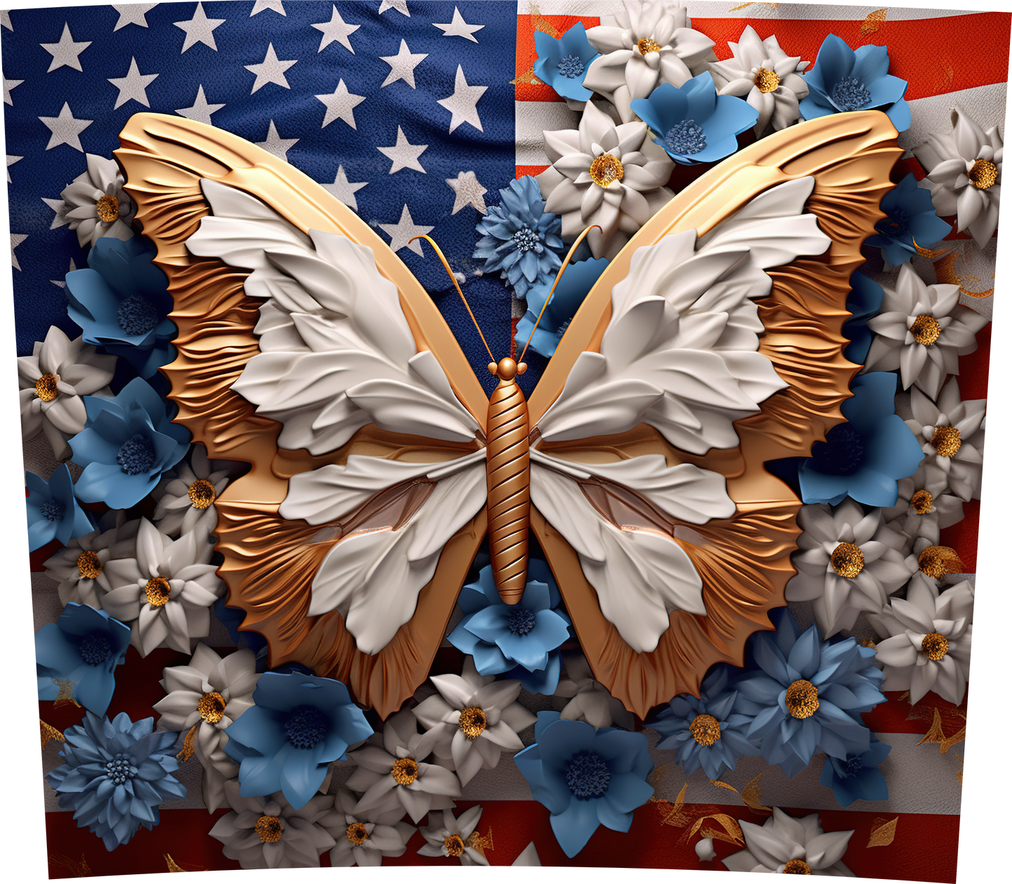 3D PATRIOTIC BUTTERFLY