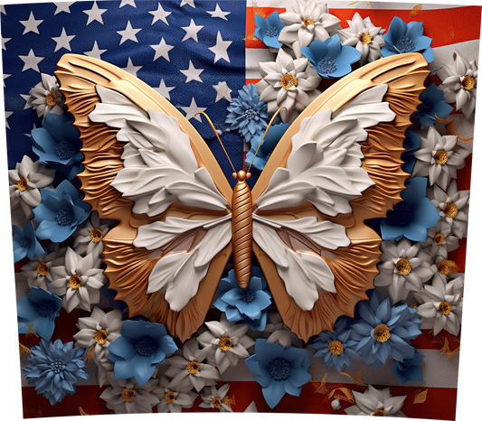3D PATRIOTIC BUTTERFLY