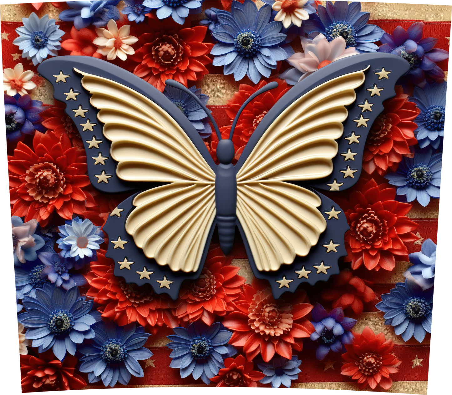 3D PATRIOTIC BUTTERFLY