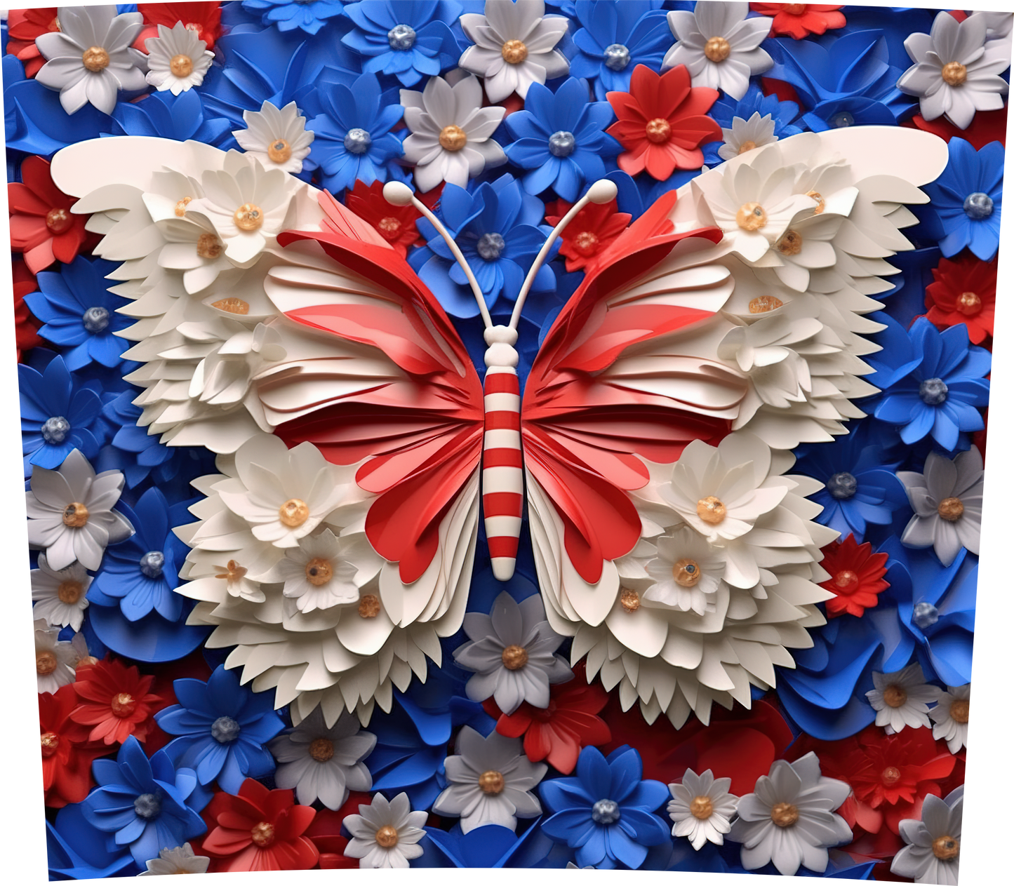 3D PATRIOTIC BUTTERFLY