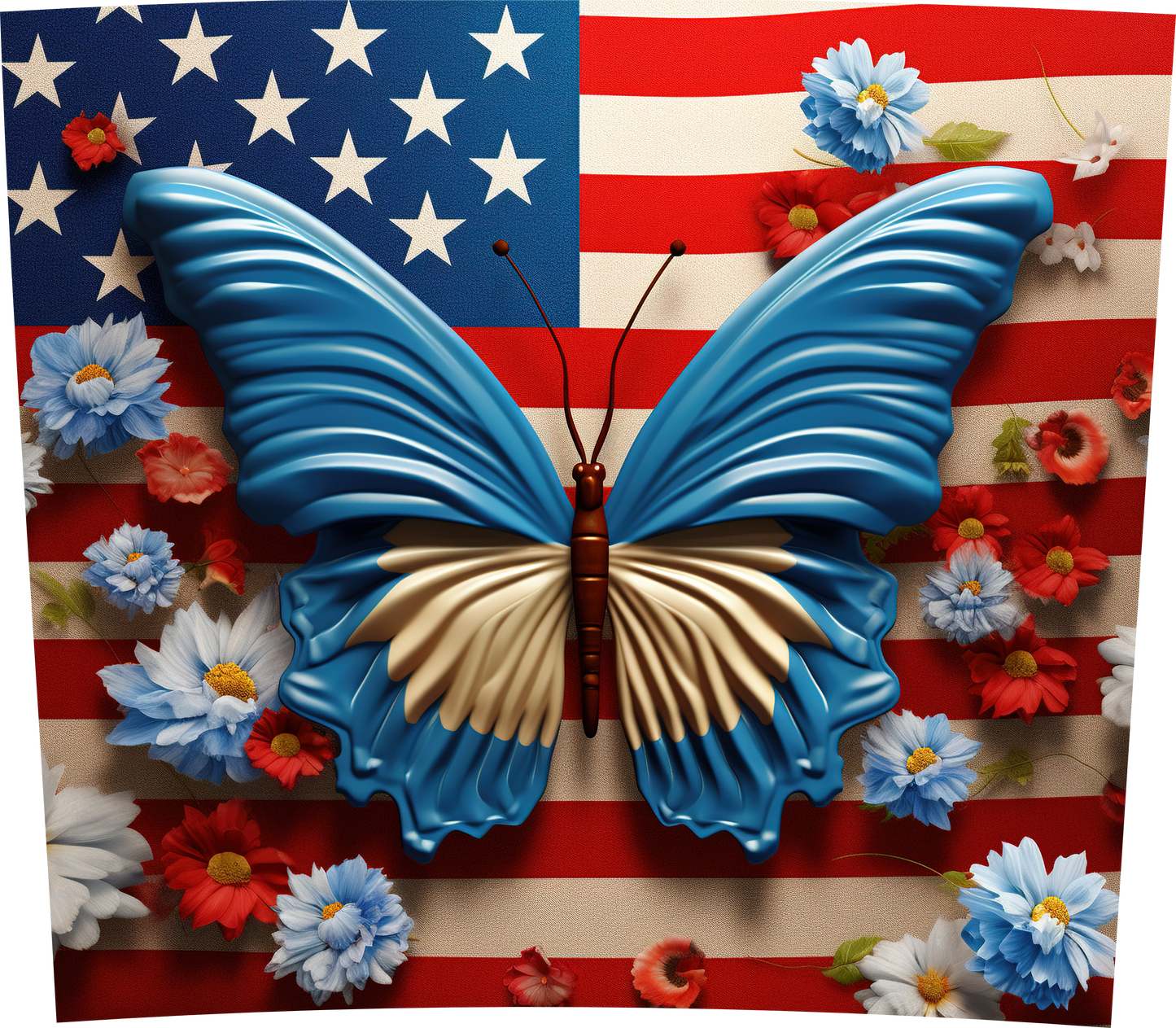 3D PATRIOTIC BUTTERFLY