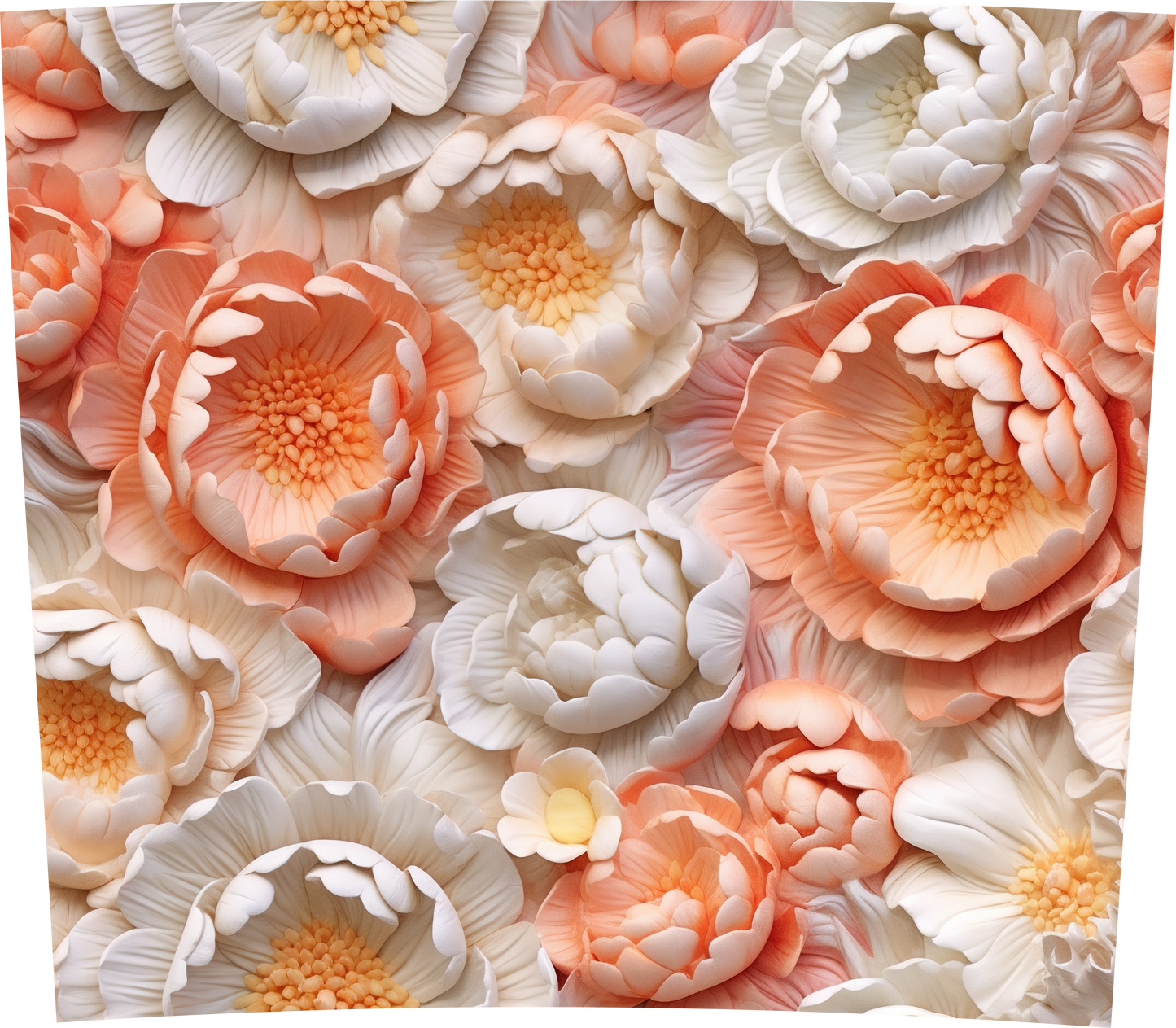 ORANGE AND WHITE FLORAL