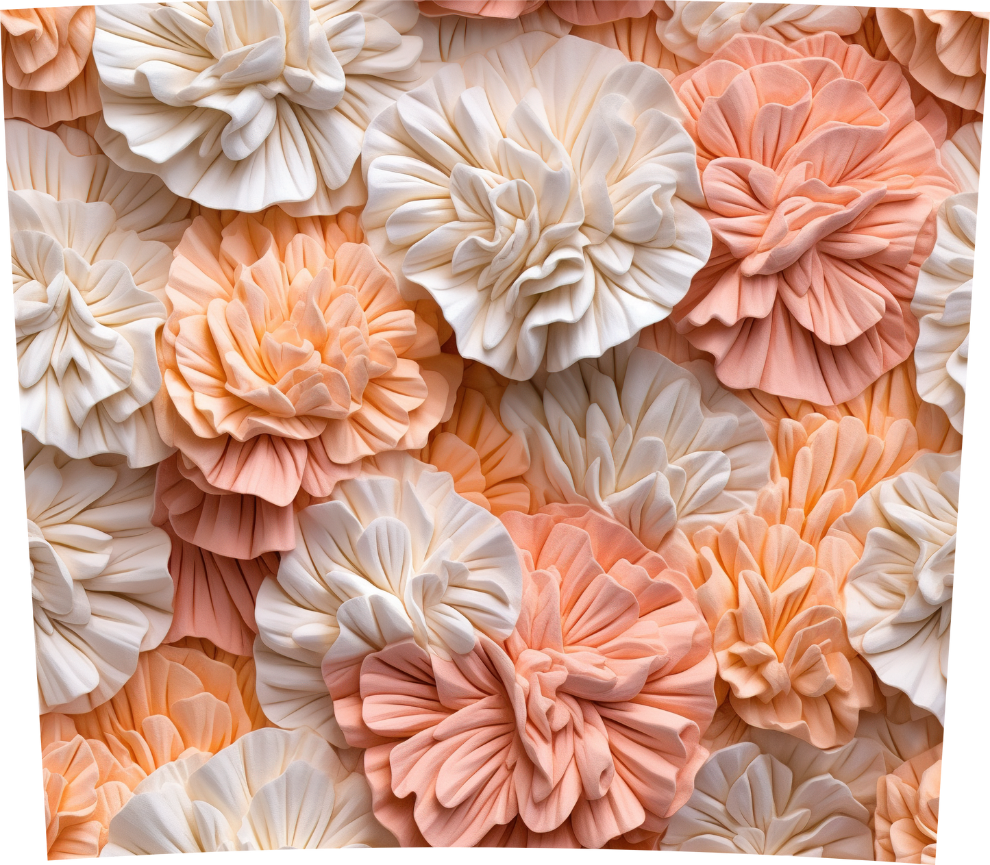 PEACH AND WHITE FLORAL