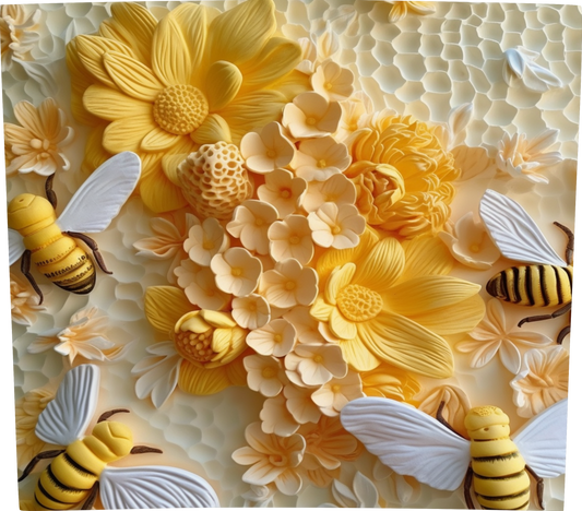 3D BUMBLE BEE FLORAL