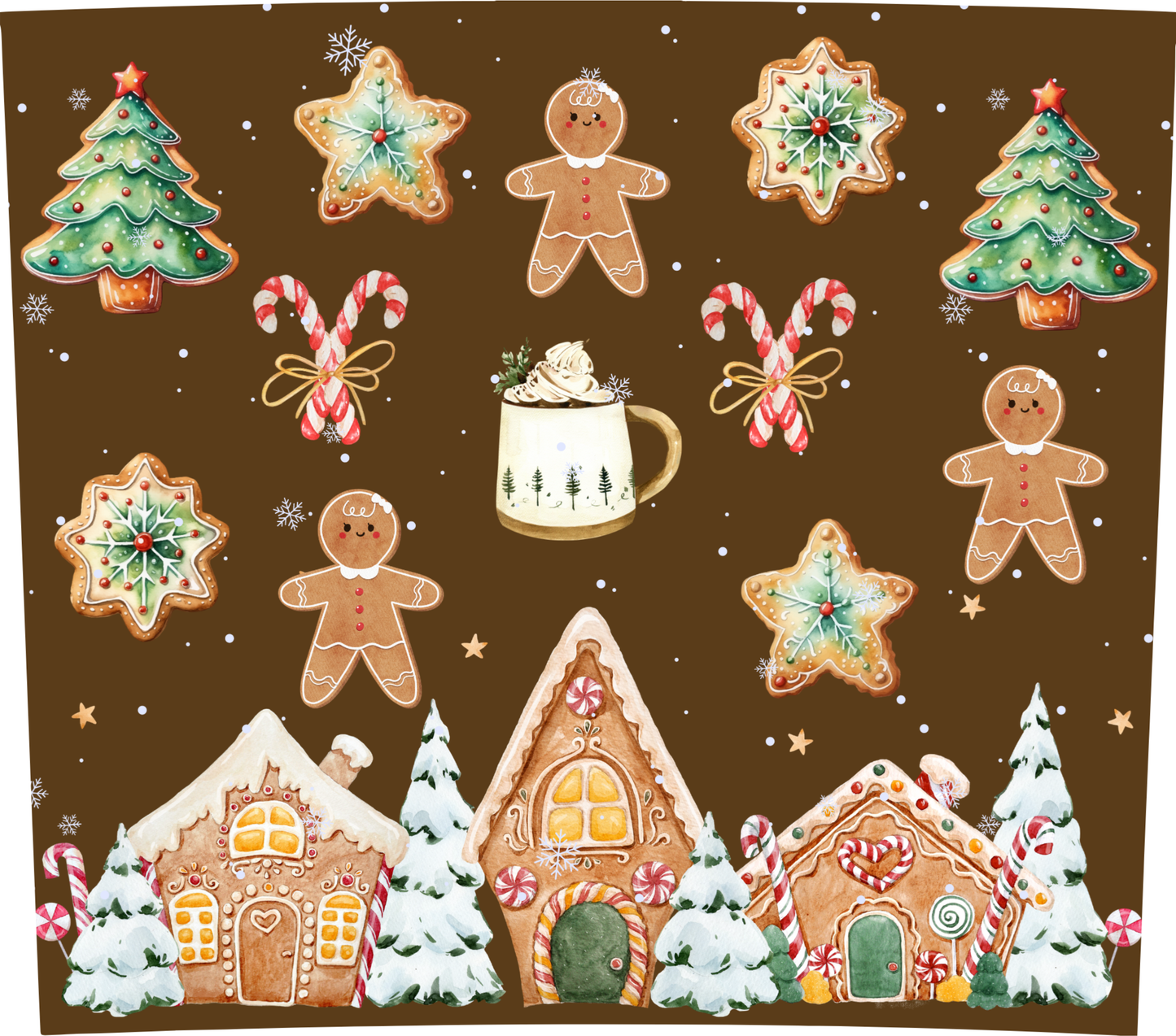 GINGERBREAD MEN WITH HOUSE