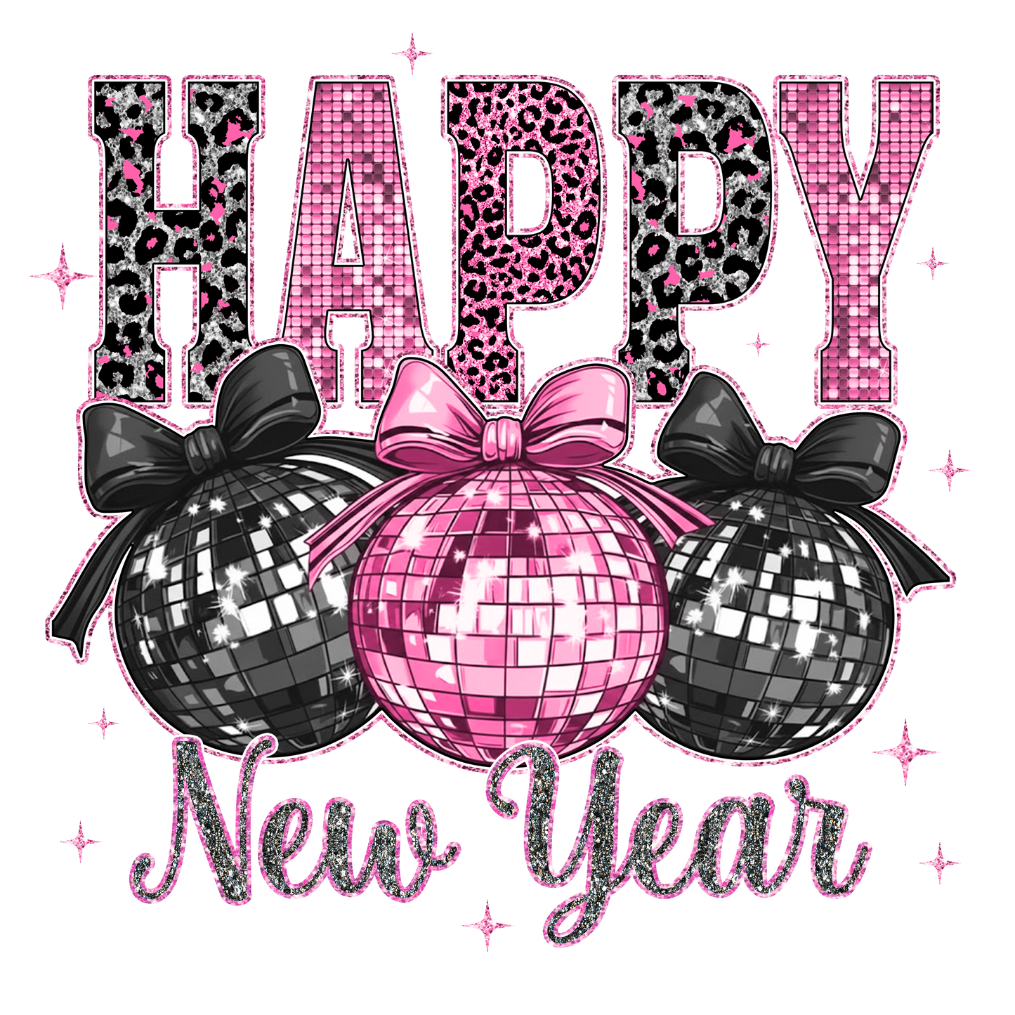 HAPPY NEW YEAR DISCO BALL