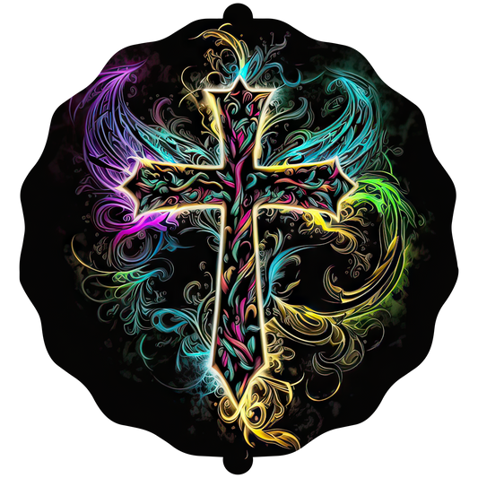 NEON CROSS WINDSPINNER