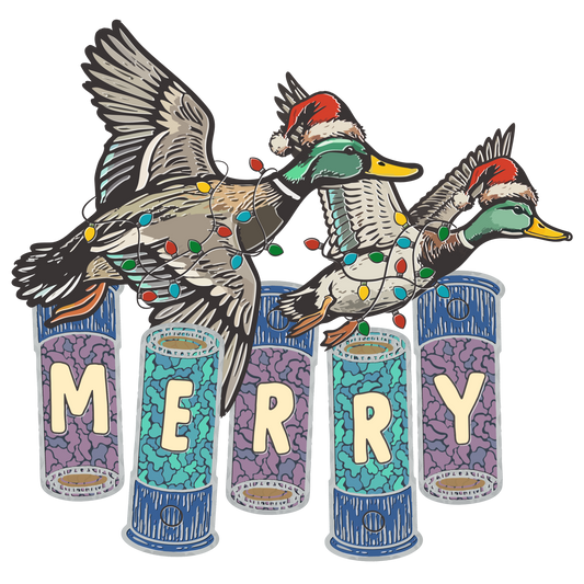 MERRY WITH CHRISTMAS DUCKS