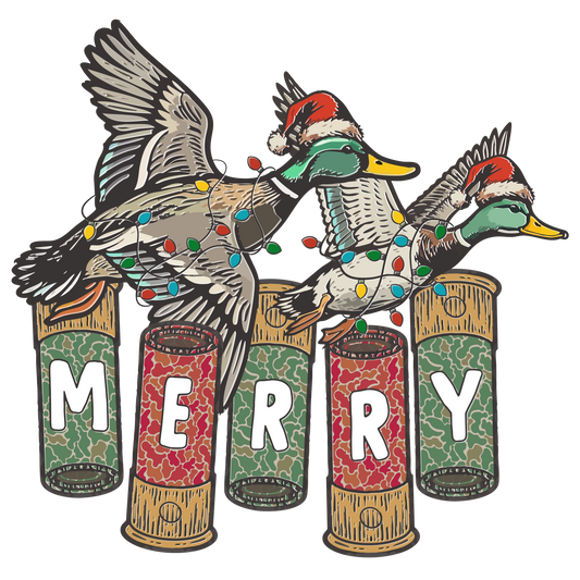 MERRY WITH CHRISTMAS DUCKS 2