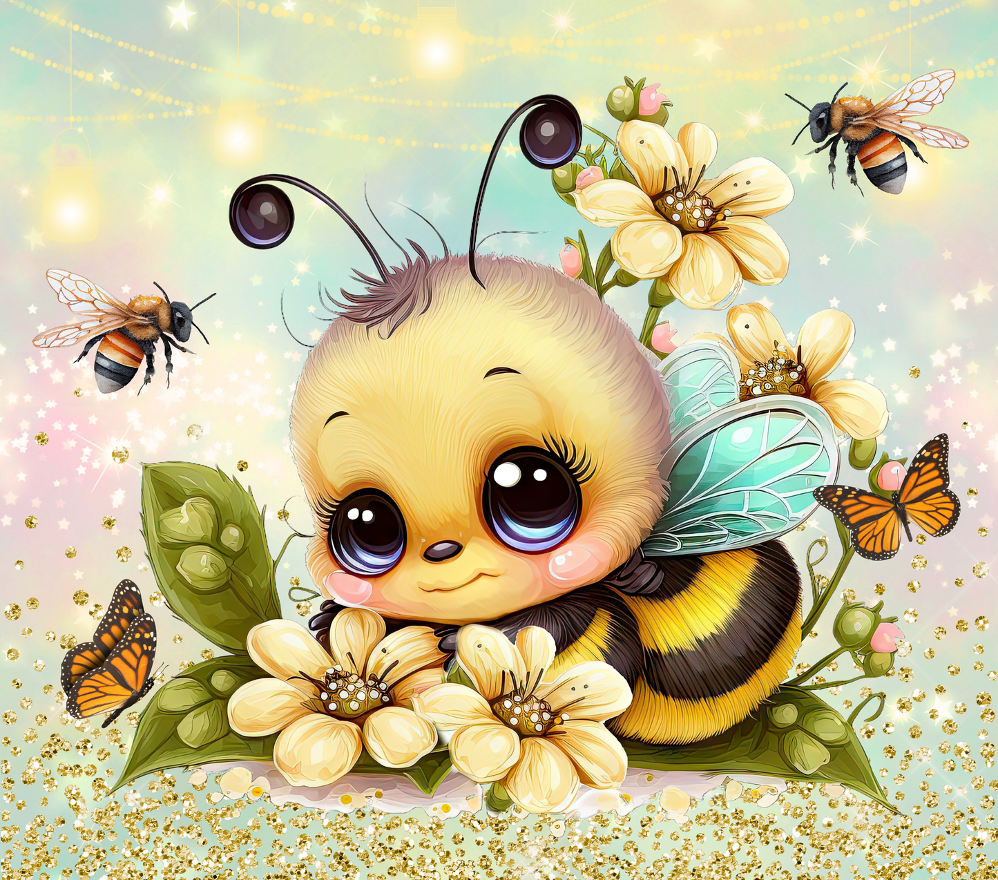 CUTE BEE TUMBLER WRAP