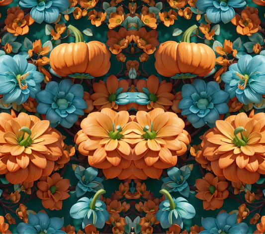 FLORAL FALL PUMPKIN