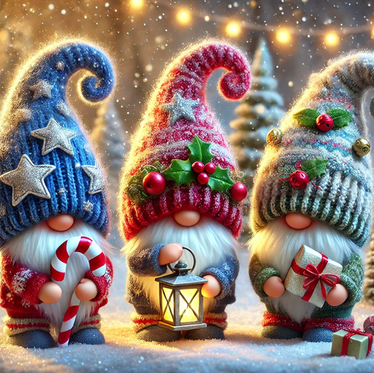 CHRISTMAS GNOMES WITH GIFTS