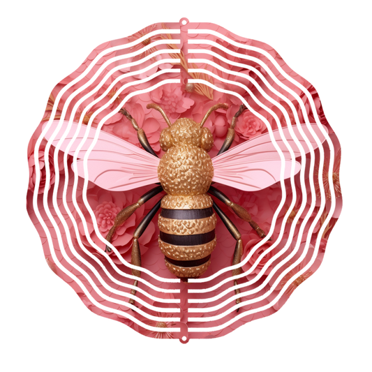 PINK AND GOLD BEE