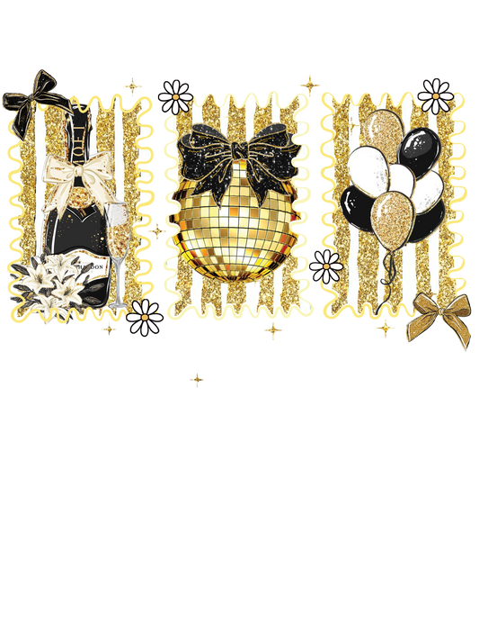 HAPPY NEW YEAR BLACK AND GOLD
