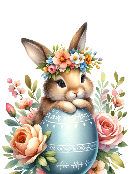 WATERCOLOR BUNNY EARRING