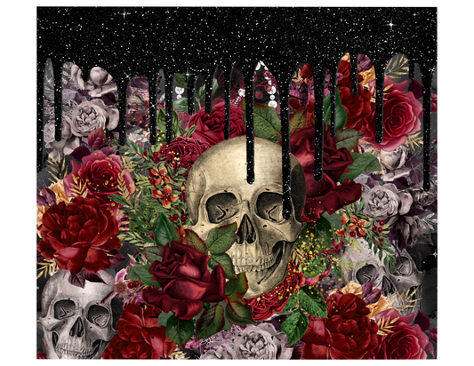 SKULL WITH ROSES