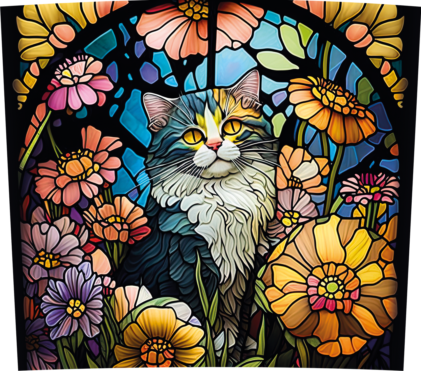 STAINED GLASS KITTEN