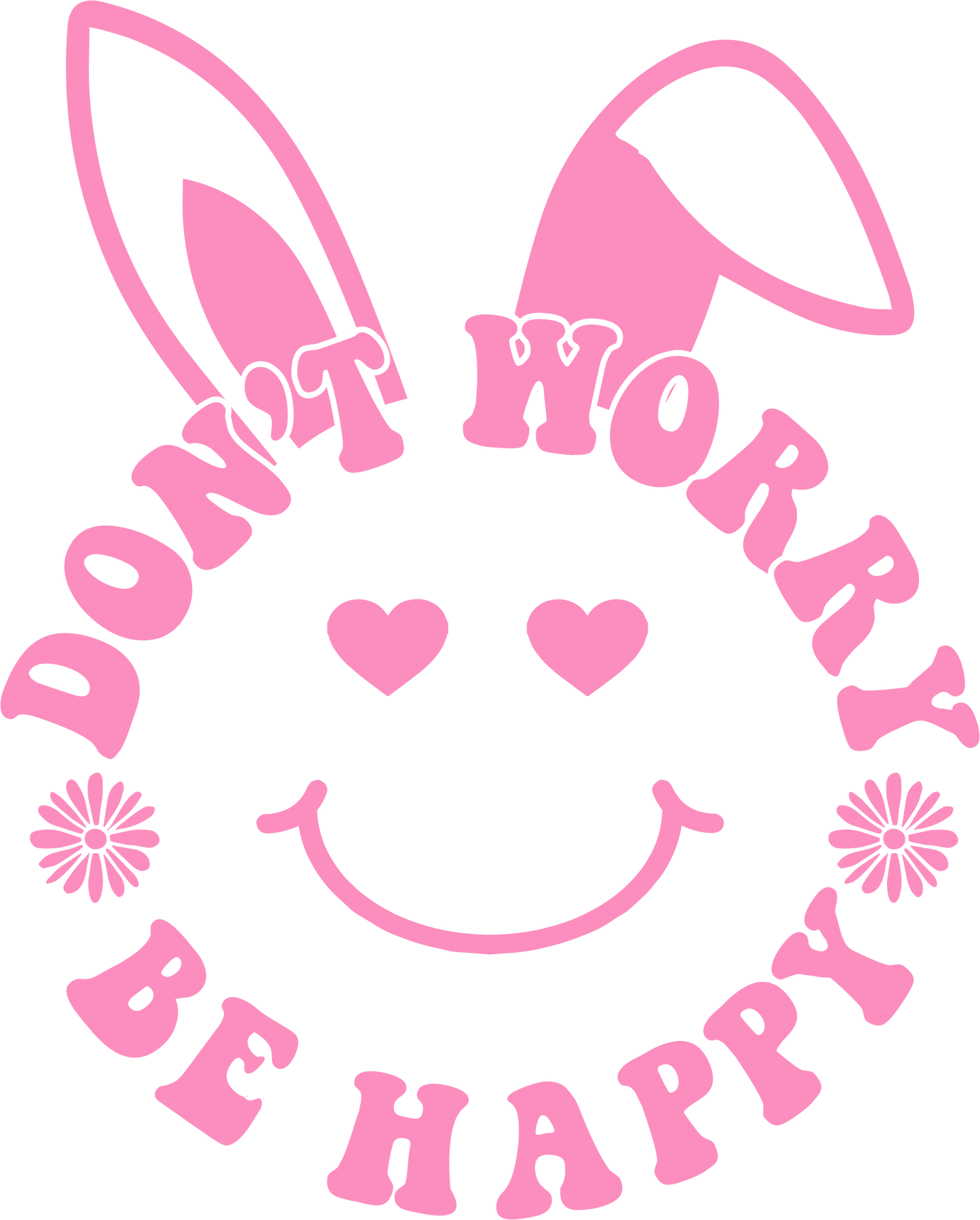 DONT WORRY BE HAPPY BUNNY