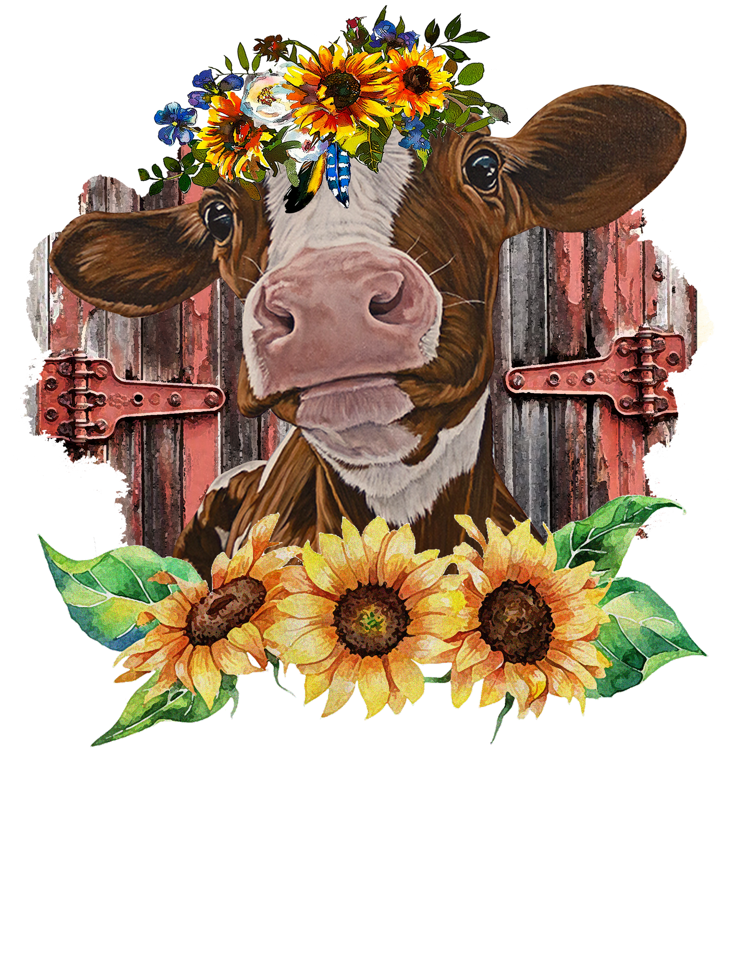 COW WITH SUNFLOWERS