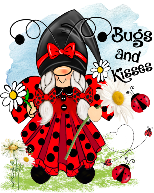 LADY BUGS AND KISSES GNOME