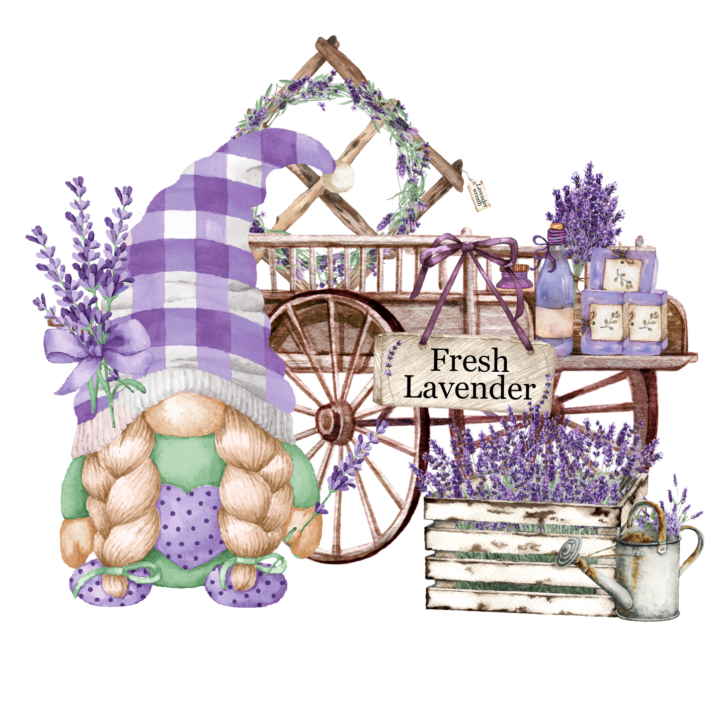 LAVENDER GNOME WAGON
