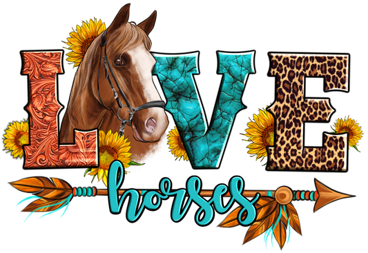 Love Horses Turquoise