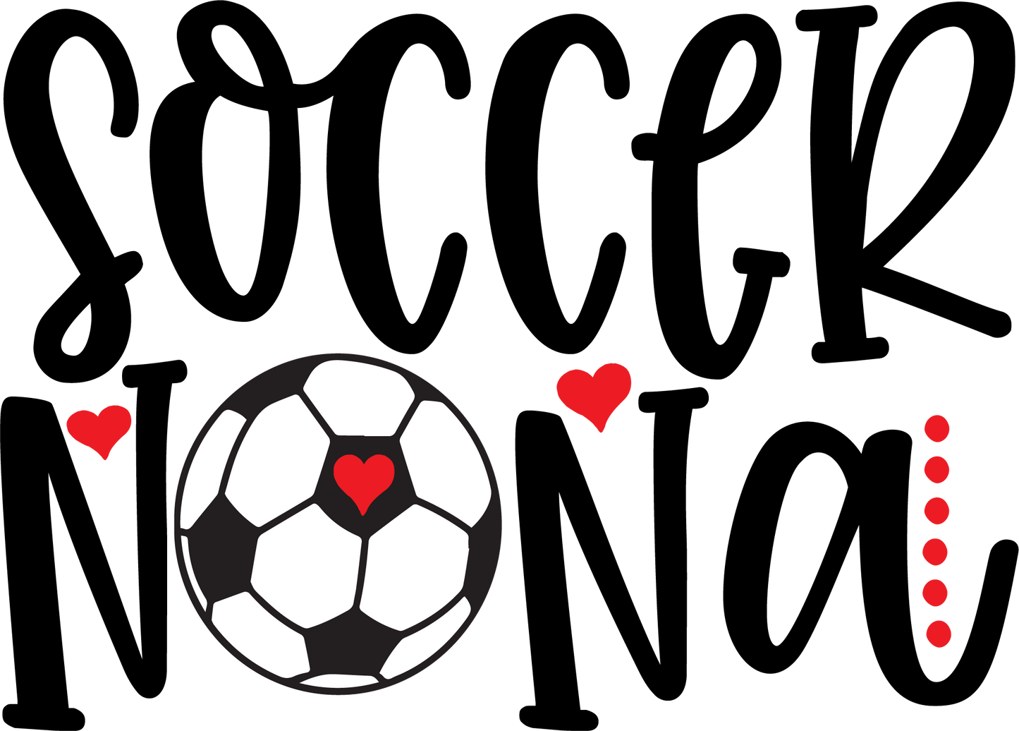 SOCCER NANA WITH HEARTS