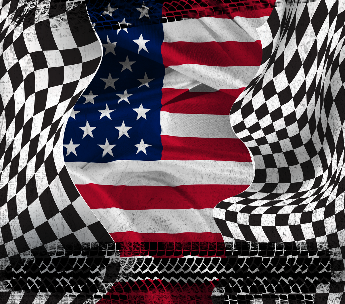 Flag Rcing RACING FLAG WITH CHECKERED FLAG – SUGER BEE BLING
