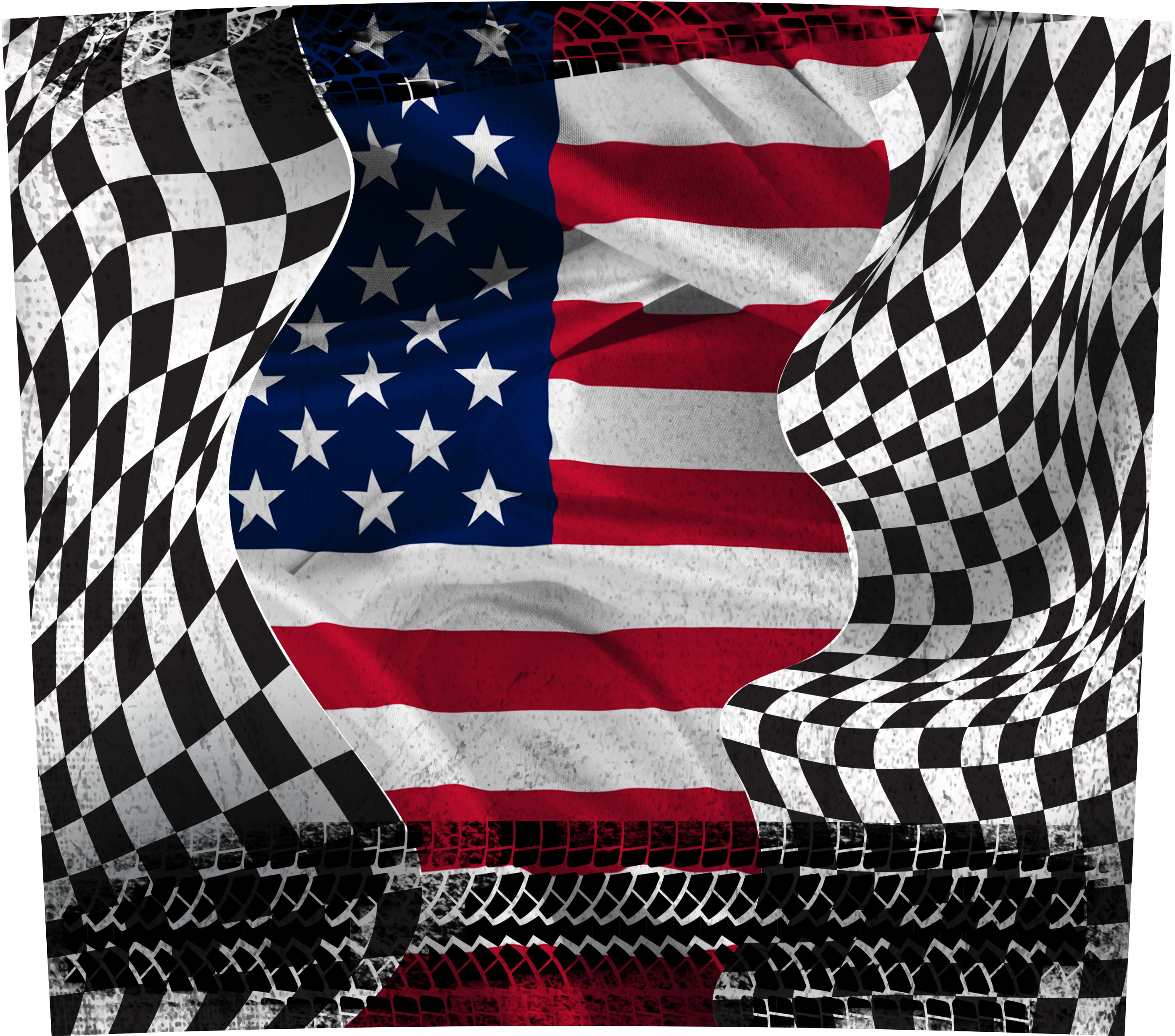 Winged Racing Flags RACING FLAG WITH CHECKERED FLAG – SUGER BEE BLING