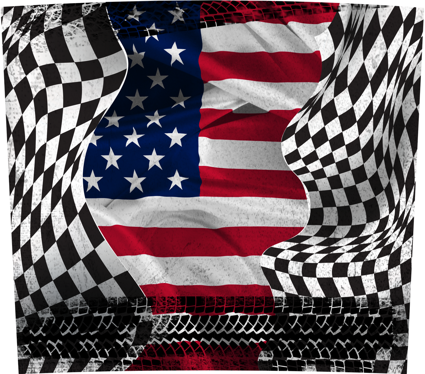 RACING FLAG WITH CHECKERED FLAG