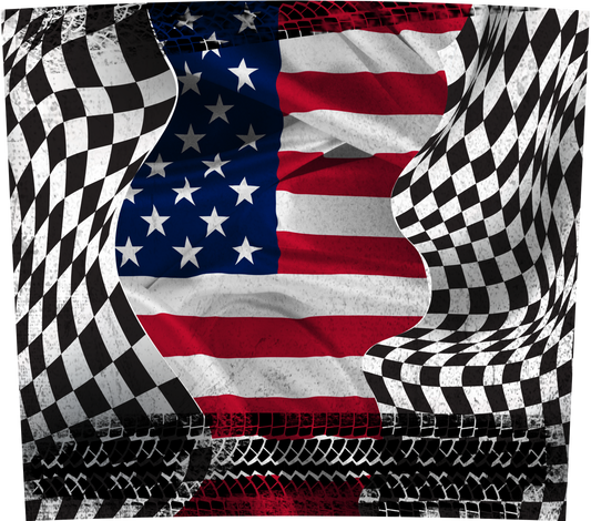 RACING FLAG WITH CHECKERED FLAG