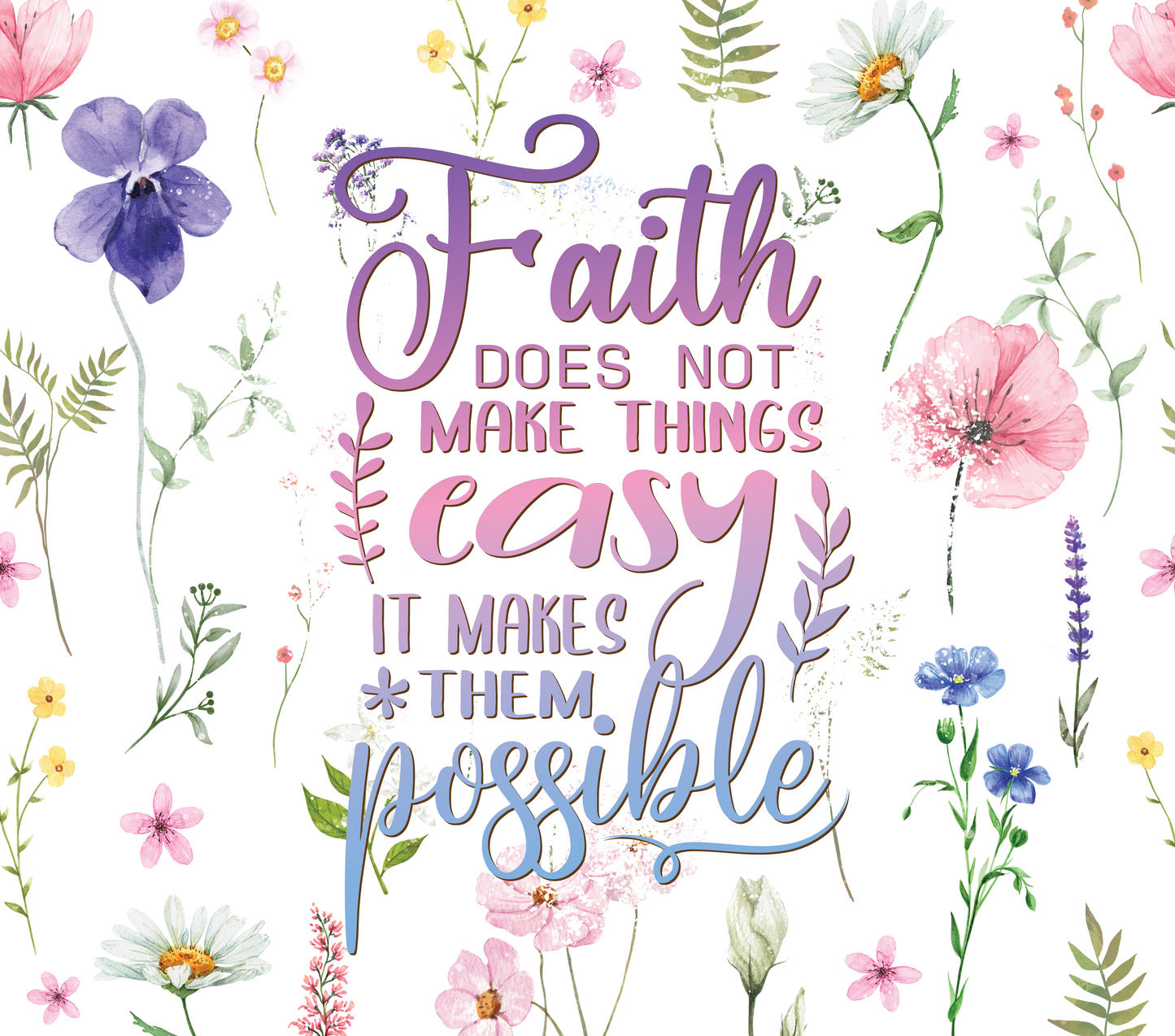 FAITH DOES NOT MAKE THINGS EASY IT MAKES THEM POSSIBLE 2