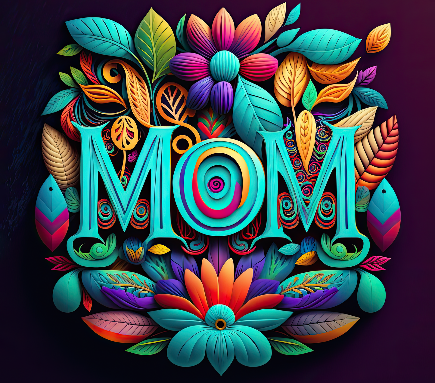 MOM VIBRANT FLORAL WRAP