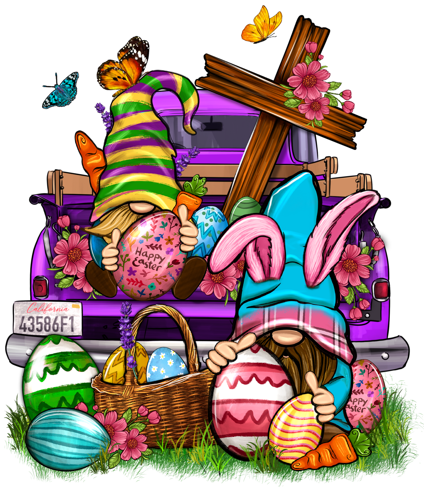 EASTER GNOMES WITH CROSS
