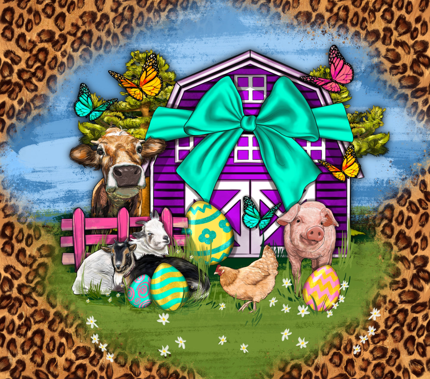 FARM ANIMAL EASTER TUMBLER WRAP