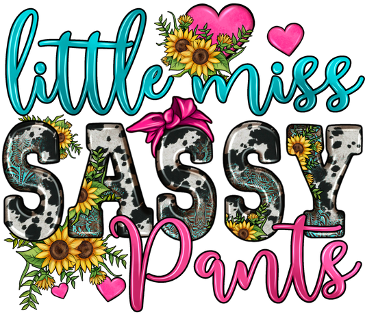 LITTLE MISS SASSY PANTS WITH SUNFLOWERS