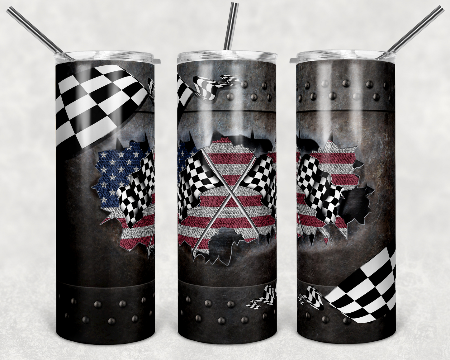 RACING AMERICAN FLAG